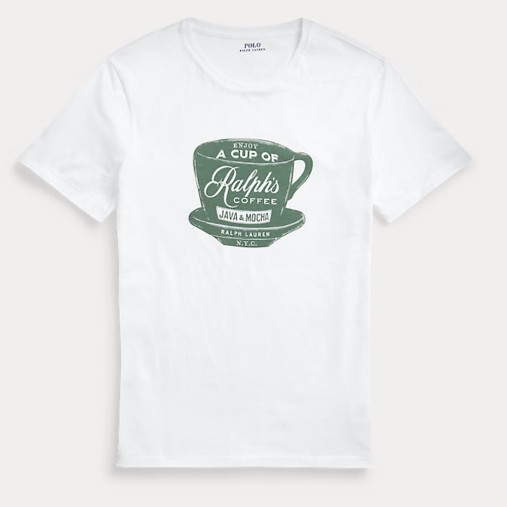 Polo by Ralph Lauren White Tee with Green Graphic
